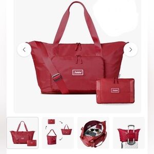 The Foldie Travel Bag.  Red. New with tags.